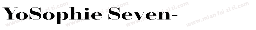 YoSophie Seven字体转换
